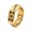 Gold, variant on Men's Stainless Steel Hexagon Dice Biker Signet Ring Racing Street Style Geometric Slanted Minimalist Band Edgy Statement Jewelry Silver Plated Size 7