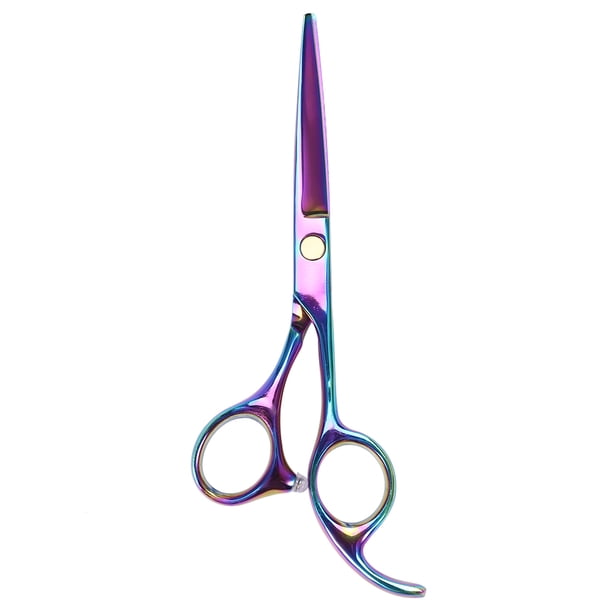 Tijeras profesionales de peluquería y barbería de 5,5" para corte de cabello, multicolor, planas