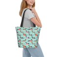 thumbnail image 2 of Salouo Christmas Dachshund for Shoppers Tote for Women Foldable Handbags with Big Capacity Casual One-Shoulder Shopping Bag Hobo Bags Fit for Office/Shopping/Park, 2 of 6
