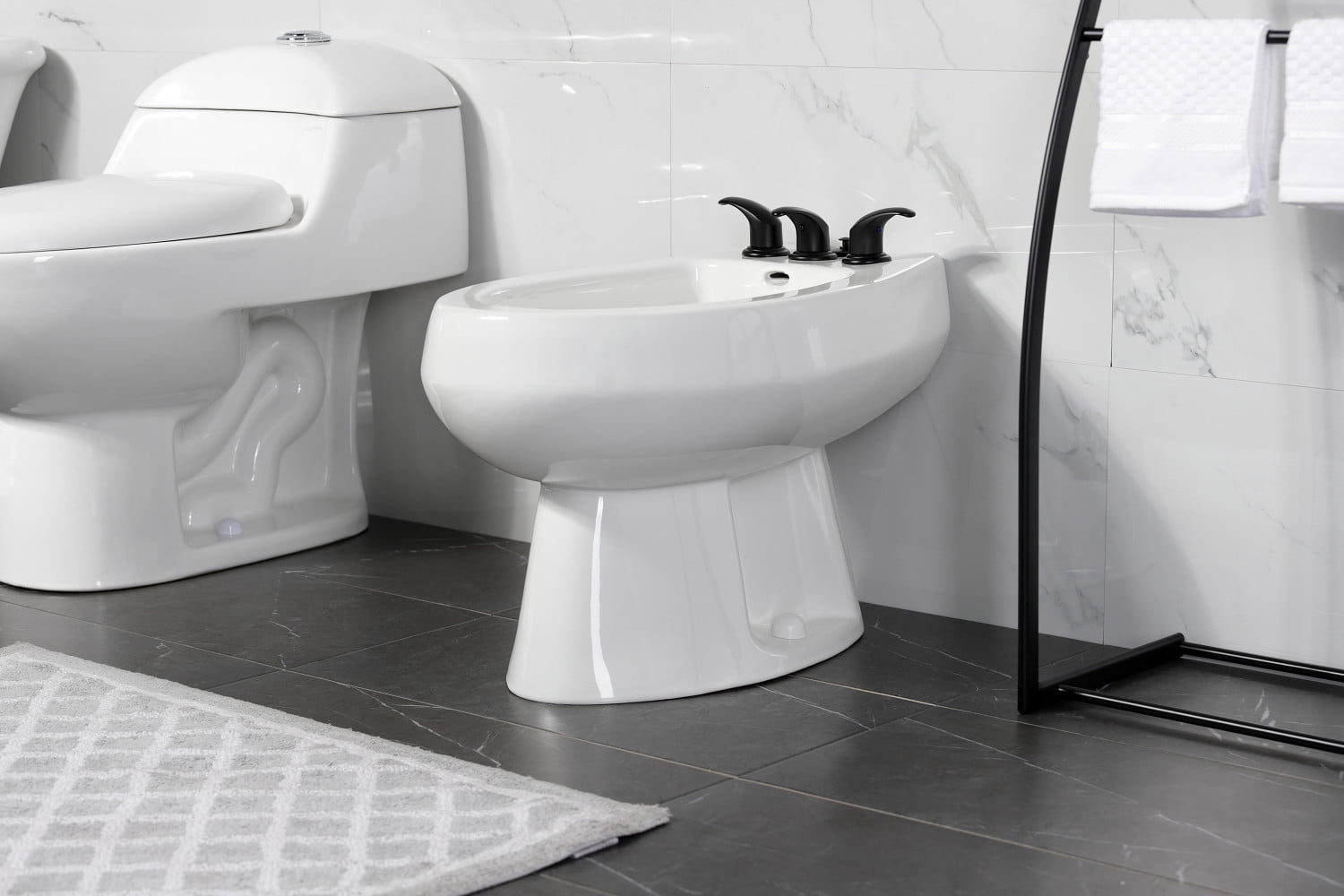 Kingston Brass KB320LL Bidet Faucet, Matte Black