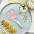 thumbnail image 1 of Hohaski Portable Children's Complementary Scissors with Cover Safe and Convenient for Toddler Food and Kitchen Food-grade Stainless Steel Easy To Clean, 1 of 6