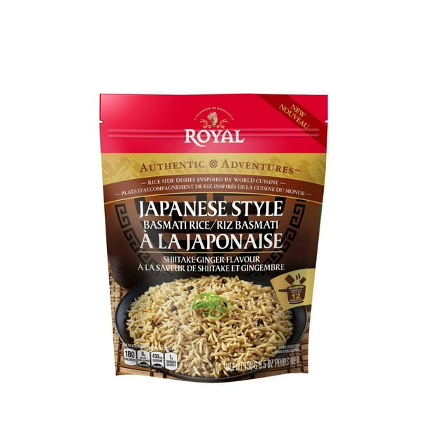 Plats d'accompagnement de riz basmati À La Japonaise de Royal à saveur de shiitake et gingembre