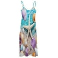 thumbnail image 4 of Seashell On The Beach Design Sleeveless Dress Woman Fashion Long Dresses Women's Summer Suit Dress 2025, 4 of 6