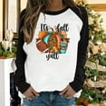 thumbnail image 2 of Penkiiy Chandail en Molleton pour Femmes C'est l'Automne Col Rond Imprimé Chandail Manches Longues Blouse Blanche Vêtements Y2K, 2 of 4