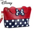 thumbnail image 2 of Bolsa de maquillaje de Disney para mujer, cartera con lazo de dibujos animados de Mickey Mouse y Minnie, bolsa de almacenamiento de llavero multifuncional de PU, bolso de mano para niñas Gao Jinjia LED, 2 of 2