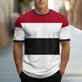 thumbnail image 2 of Khunlpohl Striped Short Sleeve for Mens Crewneck Basic Casual Tshirts Color Block Summer Loose Tees Tops, 2 of 5