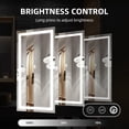 thumbnail image 3 of LED Bathroom Mirror with Front and Backlit Lights,Anti-Fog Lighted Vanity Mirror,Large Dimmable Wall Mirrors,3-Color Modes,Shatter-Proof,Horizontal/Vertical Makeup Mirror,Double LED Vanity Mirror, 3 of 9
