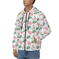 thumbnail image 3 of Kdxio Lotus Flower Print Men Hoodies Casual Hoodies for Men with Zip Pockets Full Zip Long Sleeve Sweatshirt Sports Hooded Jacket-Small, 3 of 5