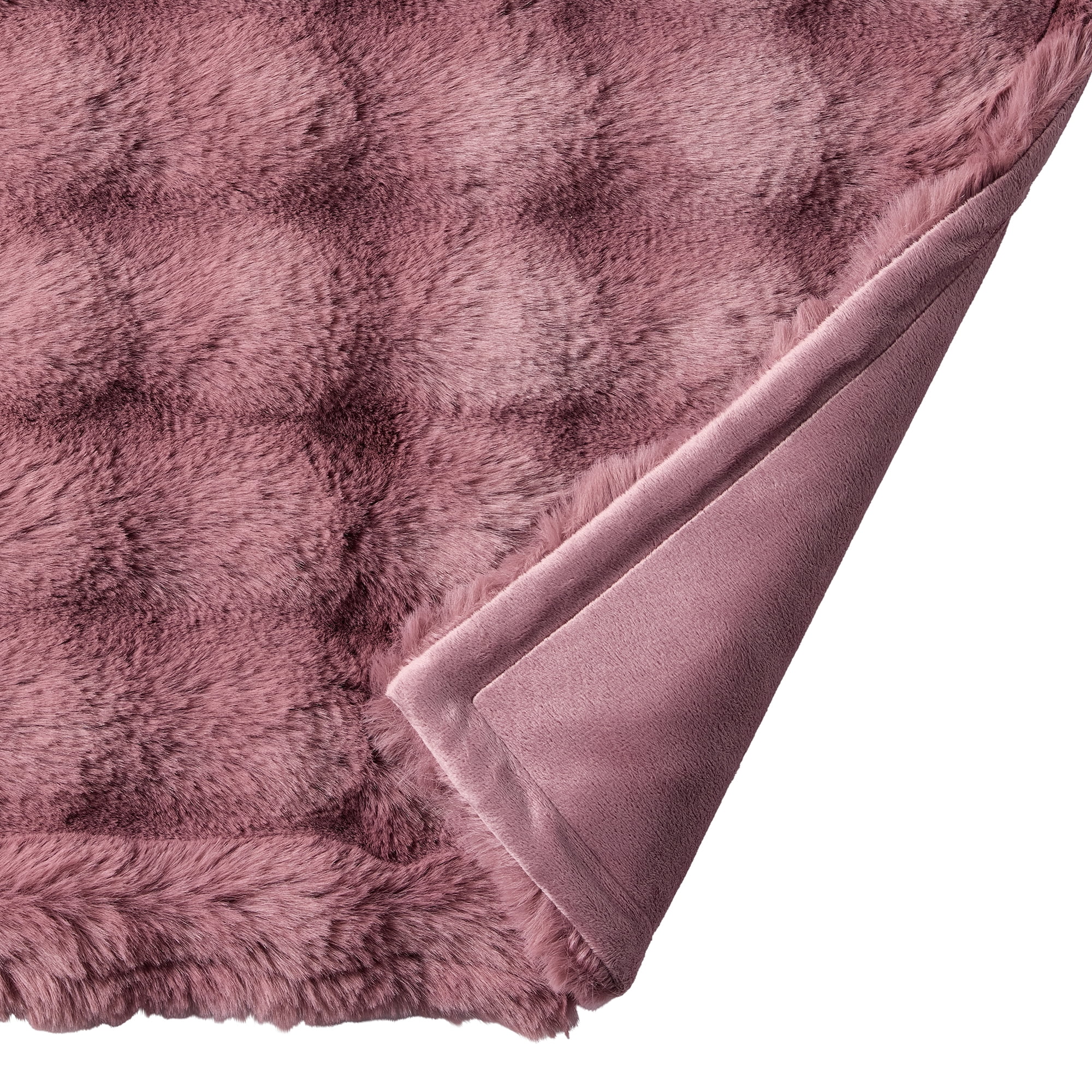 Better Homes & Gardens Violet Bubble Faux Fur Ultra Soft Luxury Oversize Throw Blanket 50" x 72", Violet Gem