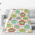 thumbnail image 2 of Cute Frog Blanket Gifts for Adults Kids Girls Women Soft Lightweight Warm Cozy Frog Throw Blankets for Bed Living Room Sofa Couch Decor 50x40in, 2 of 6