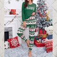 thumbnail image 1 of Pijamas de casa para mujer, traje de manga larga con estampado navideño europeo y americano, otoño e invierno, novedad de 2024, 1 of 5