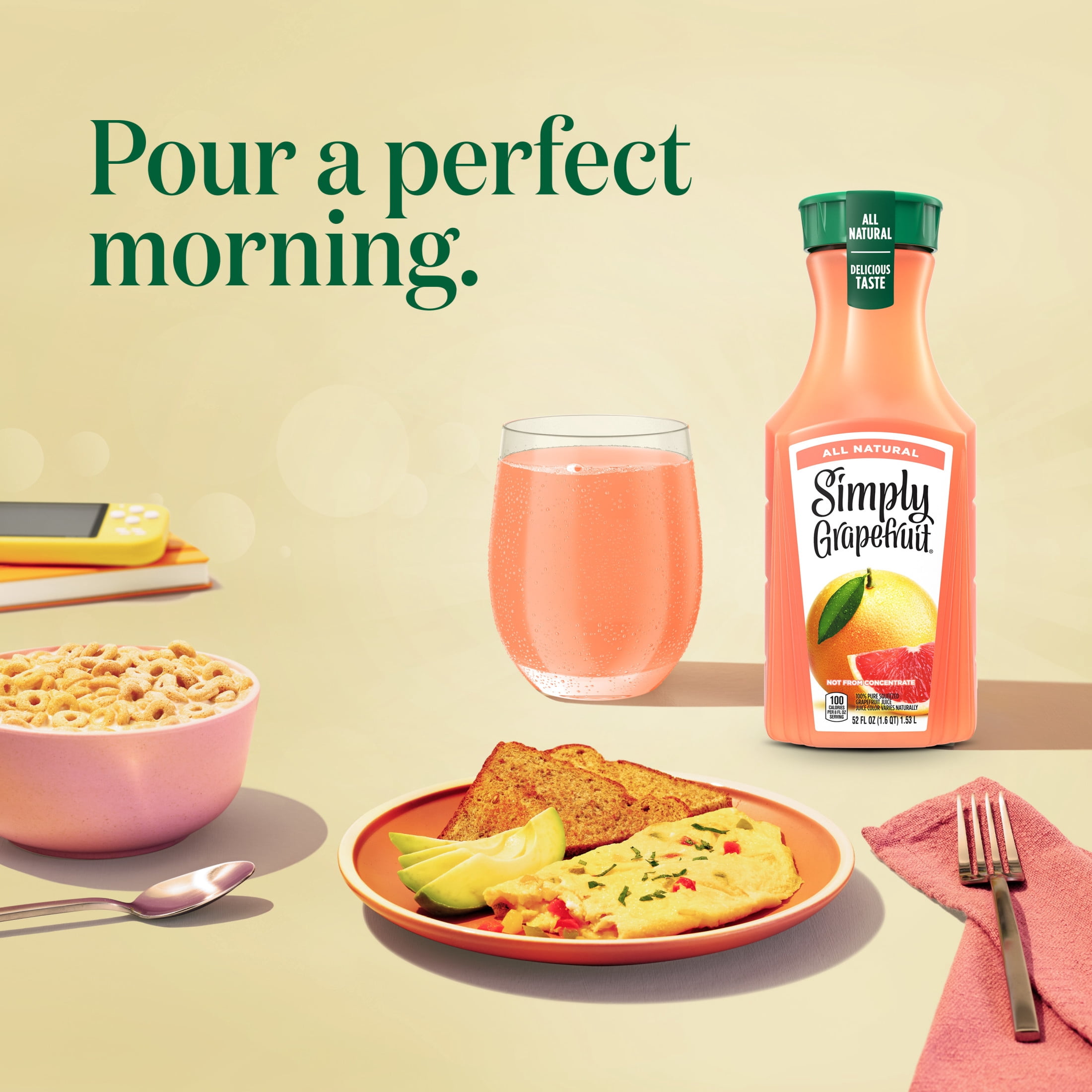 Simply Grapefruit Juice Bottle, 52 fl oz