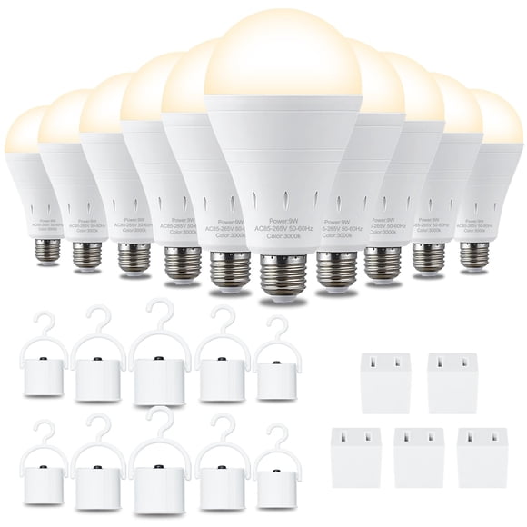 Bombilla de emergencia DEBAOBULB recargable 9W 3000K 120V