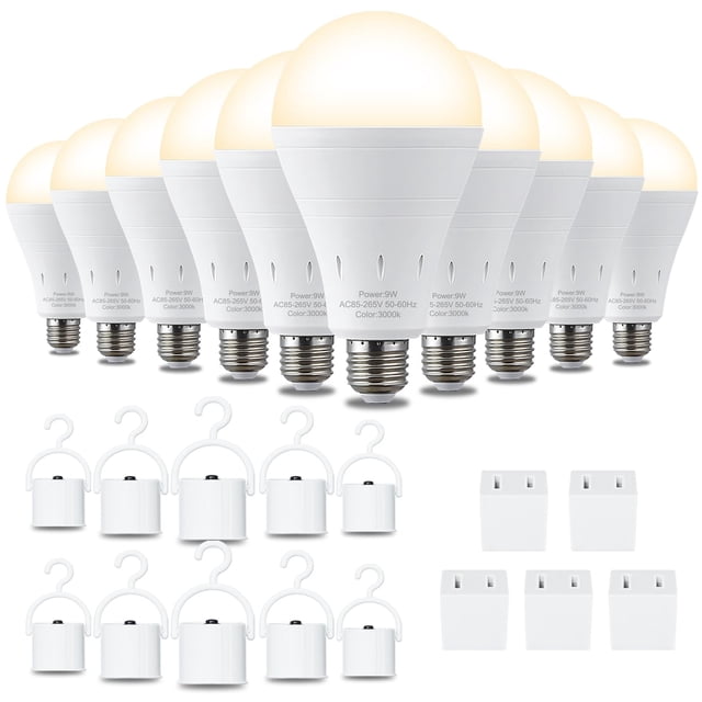 Bombilla de emergencia DEBAOBULB recargable 9W 3000K 120V