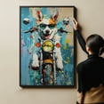 thumbnail image 6 of Canaan Dog Poster Riding A Motorcycle - Canaan Dog Canvas Wall Art For Bedroom Decor - Modern Wall Art - Gifts For Boyfriend Birthday, 6 of 6