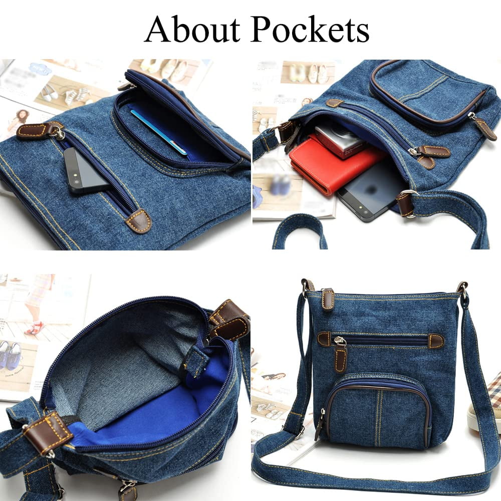 Women Casual Shoulder Denim Bag Adjustable Shoulder Strap