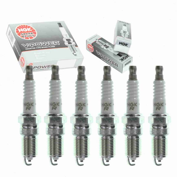 6 pc NGK V-Power Spark Plugs compatible with Pontiac Bonneville 3.8L V6 1988-2005