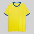 thumbnail image 3 of Fanxing Men Muscle Workout T Shirt Gym Bodybuilding Active Short Sleeve Tee Top Yellow,S, 3 of 7