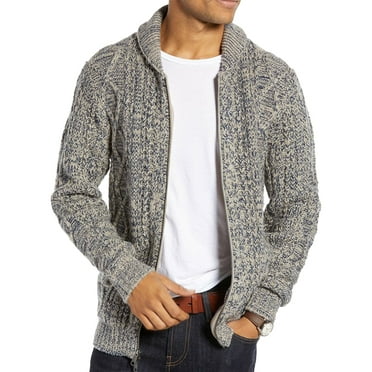 Gioberti Mens Cardigan Twisted Knit Full-Zipper Sweater - Walmart.com