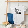 thumbnail image 4 of Siblings Have Tails Adorable Pet Owner Romper Boys or Girls Infant Baby Brisco Brands NB, 4 of 6