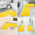 thumbnail image 3 of Ileading Bathroom Rugs Set of 4 Soft Bath Mats with Toilet Lid Cover Washable Microfiber Bathroom Mats, Yellow, 3 of 14