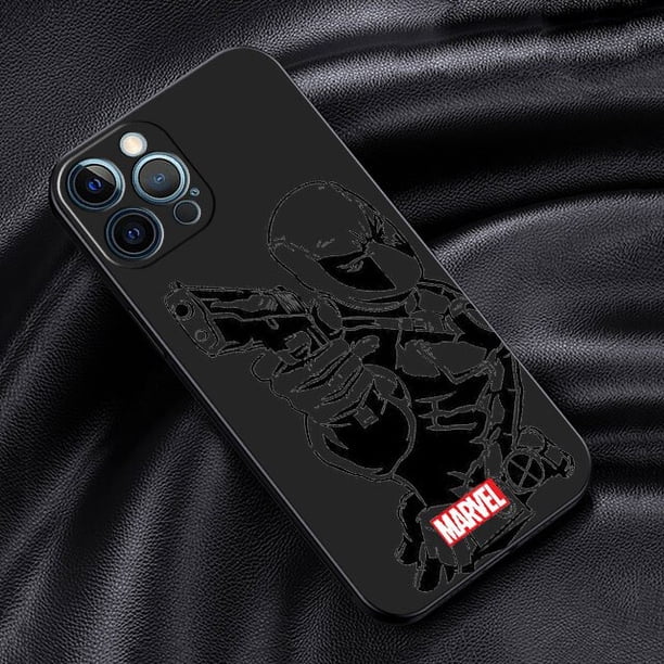 Funda de silicona de Marvel para iPhone 8 Plus, 12 Mini, XR, XS, 6S, X, 13, 14 Pro, Max, 7, 11, SE, 5, 13, Mini Capa de lujo Fivean unisex