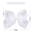 thumbnail image 6 of 2PCS 6" Big Hand-made Grosgrain Ribbon Solid Color Hair Bows Alligator Clips Hair Accessories for Little Teen Toddler Girls Kids, 6 of 6