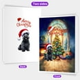 thumbnail image 2 of Merry Christmas Scottish Terrier Santa Hat Xmas Tree Winter Holiday 5x7in Folded Greeting Card Scottie Dog Lover Gifts Single Note Card with Envelope - 01013, 2 of 5