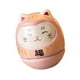 thumbnail image 5 of Figura de gato de la suerte de cerámica, 3,5 x 3,5 x 3,8 cm, ideal para la sala de estar. Rosa, 5 of 9