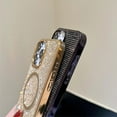 thumbnail image 3 of for iPhone Case,[Compatible with MagSafe] Glitter Crystal Diamend Rhinestone Sparkle Sparkly Bumper Camera Lens Protection Soft Shockproof Phone Case (Gold,iPhone 11), 3 of 6