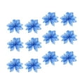 thumbnail image 6 of 12Pcs Christmas Flower Ornaments Hollow out Glitter Artificial Xmas Flower Adornment Christmas Party Decoration (Blue), 6 of 10