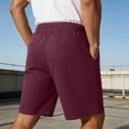 thumbnail image 5 of Twczz Mens Cotton Linen Shorts with Pockets- Casual Summer Relaxed Fit Elastic Waist Drawstring Beach Shorts Wine Size XL, 5 of 8