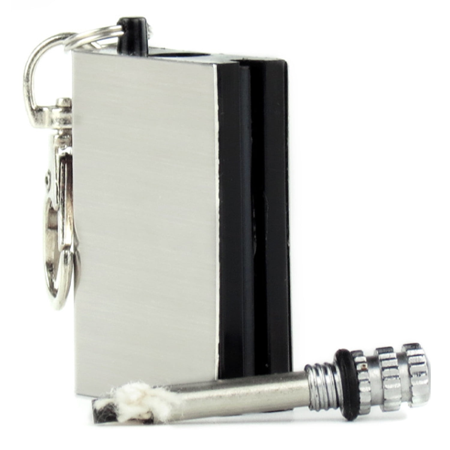 100 Pack of Waterproof & Windproof Permanent Match Lighter, Strike To Light Survival Camp Fire Starter, Stainless Steel Flint Survival Tool