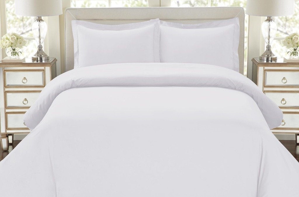 The Great American Store 600 Thread Count 100 Cotton Solid 3PC Duvet