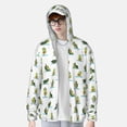thumbnail image 4 of Gaeub Cute Avocado Yoga Men's and Women's UPF 50+ Long-Sleeved Sun Protection Clothing, Fishing Shirt Long Sleeve Zip - Small, 4 of 9