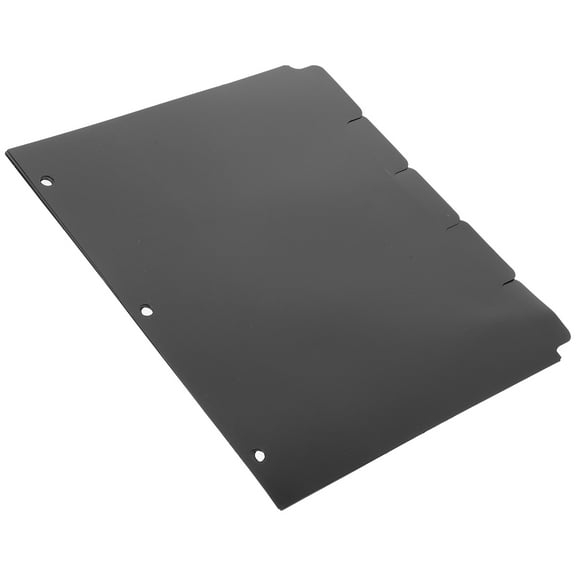 Hemobllo Binder Organizer Black Plastic Dividers for 3 Rings Binder Notebook with Tab Division