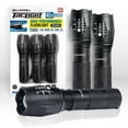 thumbnail image 1 of Bell + Howell Taclight Tactical Black Flashlight 3-Pack – Ultra Bright LED, 5 Modes, Zoomable, Waterproof, Durable Aluminum, 1 of 8