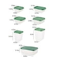 thumbnail image 3 of Skegnu 17 Piece Set Airtight Cereal Storage Container With Lids, Clear Airtight Kitchen Storage Container For Grain, Sugar, Flour, Rice, Nut, Snacks Refrigerator Organizers And Storage, 3 of 8