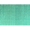 thumbnail image 1 of Ahgly Company Machine Washable Indoor Rectangle Abstract Turquoise Blue Modern Area Rugs, 4' x 6', 1 of 4