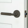 thumbnail image 2 of Viaggio Clomhmcon-Sth_Prv_238_Rh Circolo Hammered Right Handed Solid Brass Privacy Door, 2 of 7
