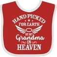 thumbnail image 3 of Inktastic Handpicked for Earth by My Grandma in Heaven Angel Wings Boys or Girls Baby Bib, 3 of 4