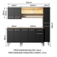 thumbnail image 3 of Cocina Integral 201cm Marrón/Negro Emilly Sky Madesa 04, 3 of 5