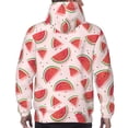 thumbnail image 7 of Xecao Watermelon Pattern Men's Adult Pullover Hoodie,Hooded Sweatshirt-3X-Large, 7 of 7