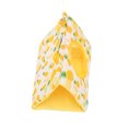 thumbnail image 4 of Hamaca triangular de poliéster para loros, diseño de piña amarilla, nido de pájaro, cama con agujero y 2 ganchos para cuatro estaciones, talla S, piña amarilla, 4 of 14