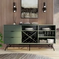 thumbnail image 3 of Furniture of America Yaztra Sage Green TV Stand with 3-Drawers and 4-Shelves, 3 of 5