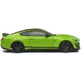thumbnail image 4 of 2020 Ford Mustang Shelby GT500 Grabber Lime Green Metallic with Black Top and Stripes 1/18 Diecast Model Car by Solido, 4 of 6