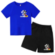 thumbnail image 3 of Conjunto de 2 piezas de camiseta y pantalones cortos de marca Disney de manga corta de verano para niños y niñas, conjuntos de moda para bebés de 2 a 12 años, 3 of 5