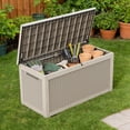 thumbnail image 2 of Joxxoaa 260 Gallon Resin Deck Box Outdoor Storage Box with Lockable Lid, Waterproof for Patio Cushions, Gardening Tools & Exercise Equipment(Grey), 2 of 7