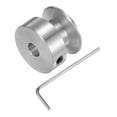 thumbnail image 3 of Single Groove Pulley 5mm Fixed Bore 20mm Outer Diameter Aluminum Alloy for Drilling Machine 6mm PU Round Belt, 3 of 5
