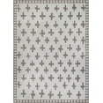 thumbnail image 6 of BoutiqueRugs Kyna Modern Swiss Cross Geometric Large Area Rug - Contemporary Minimalist Outdoor Safe Carpet for Terrace, Living Room - Off White, Medium Gray, Brown - 7'10" x 10' (8x10), 6 of 8